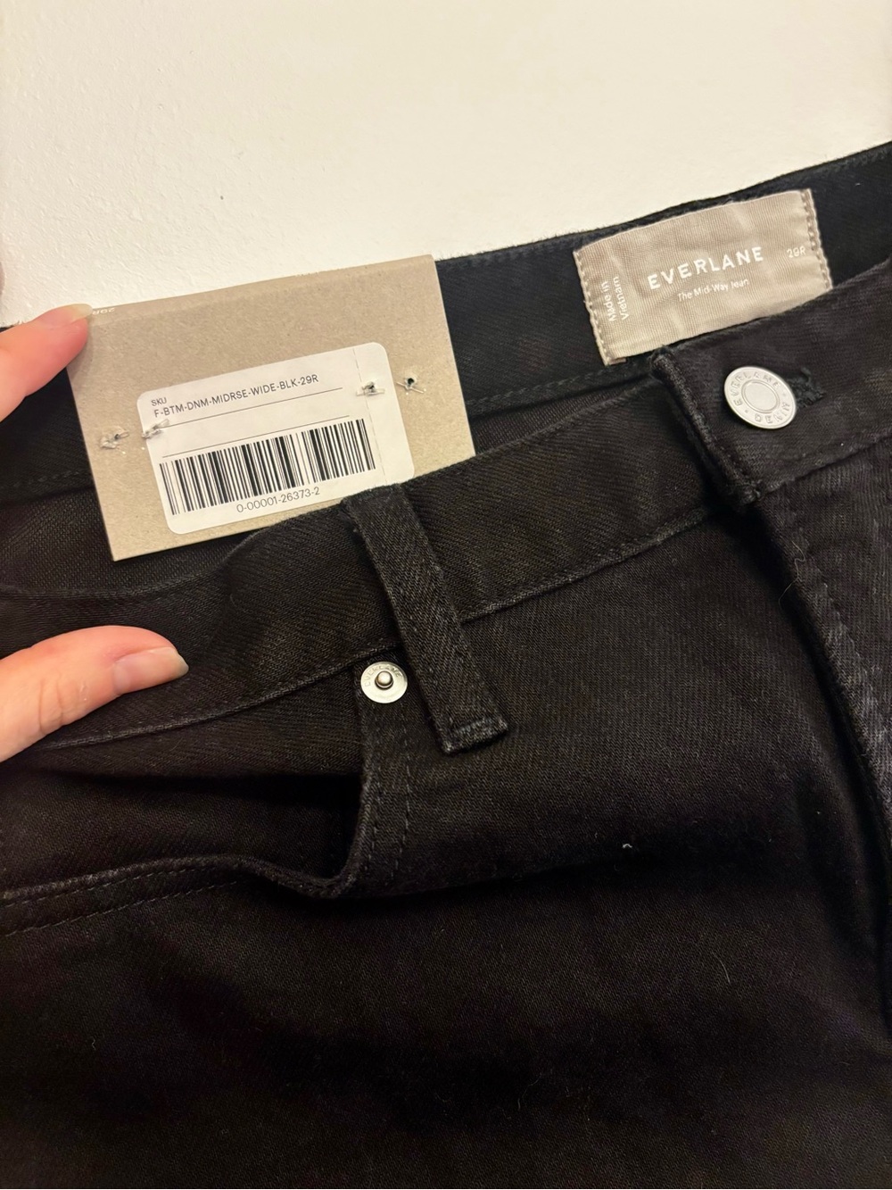Everlane Black Wide Leg “The Mid-Way Jean” - Picture 5 of 9